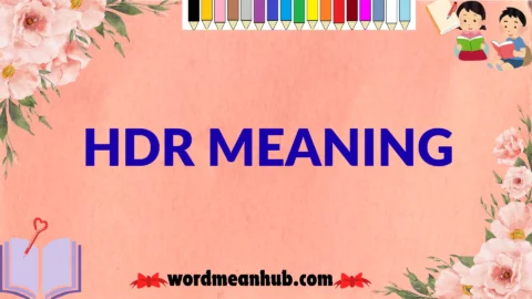 hdr meaning
