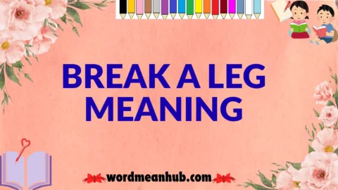 break a leg meaning