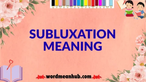 subluxation meaning