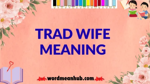 trad wife meaning
