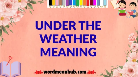 under the weather meaning