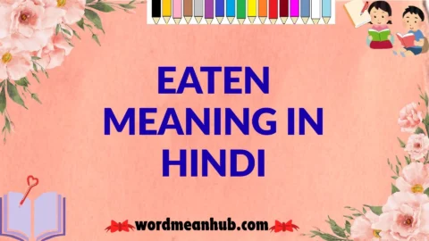eaten meaning in hindi