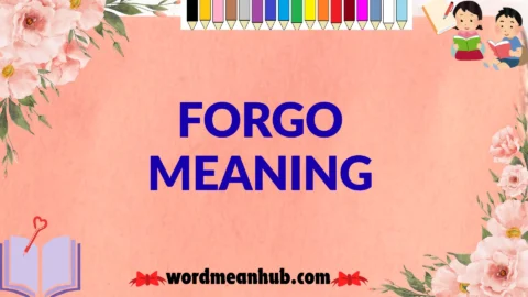 forgo meaning