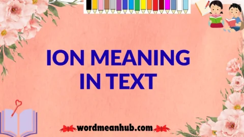 ion meaning in text