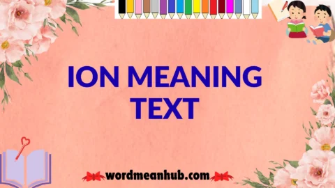 ion meaning text