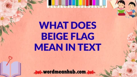 What Does Beige Flag Mean in Text