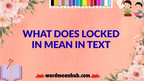 What Does Locked In Mean in Text
